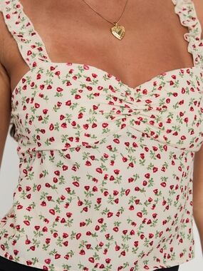 NWT Princess Polly Poppyseed Top Yellow / Floral Size 4